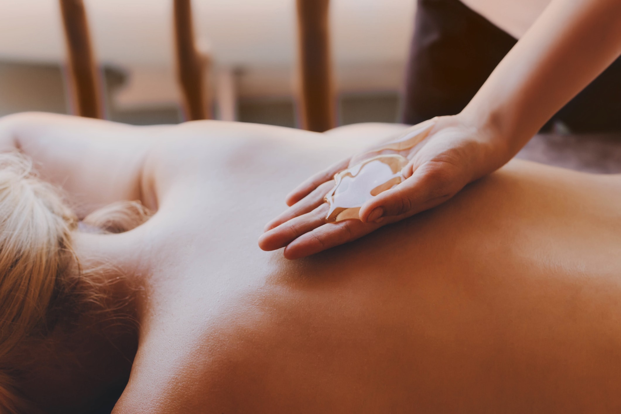 Newfangled spa treatment honey massage